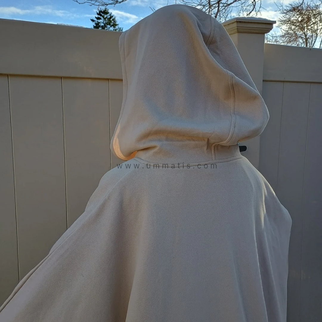 Haya Poncho - Beige Gray