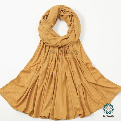 Ribbed Jersey Hijab - Pale Rust