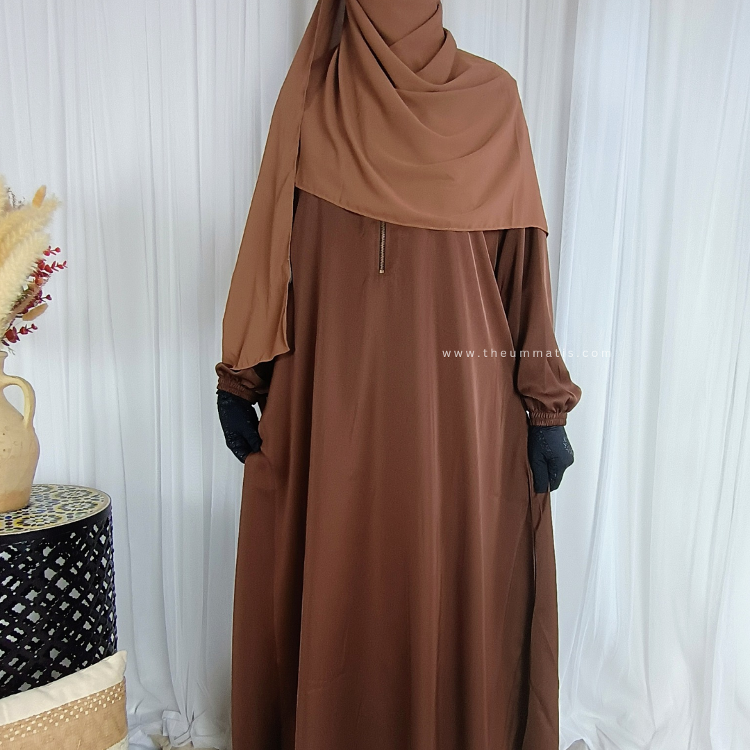 Abaya Amal - (Brown)