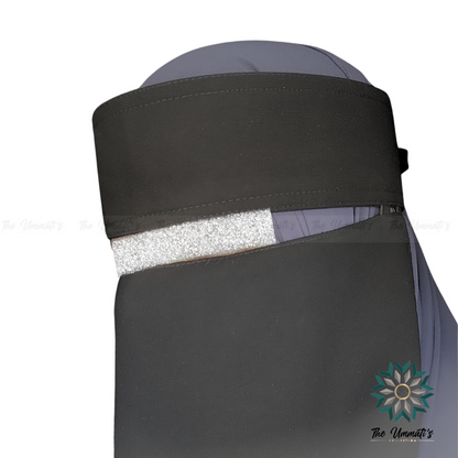 Stiff Headband Single Layer Niqab - Black