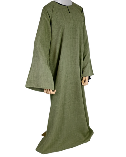 Olive Linen Abaya - Size 56
