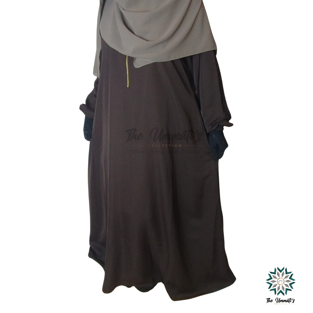 Abaya Amal - (Dark Brown)