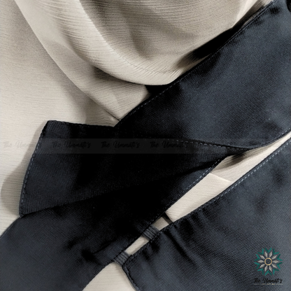 Pull Down Single Layer Niqab With Flap - Black