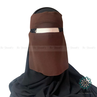 Short Elastic pull down Single Layer Niqab  - Mohagny