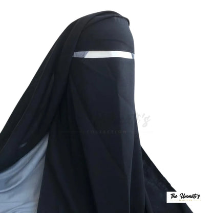 Two layer Niqab - Black