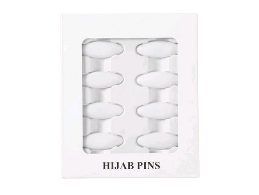 No Snag Hijab Pins - White