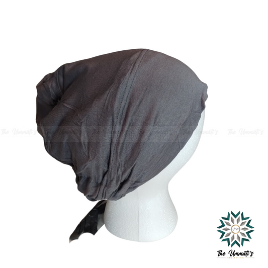 Satin Lined Hijab Undercap - Gray