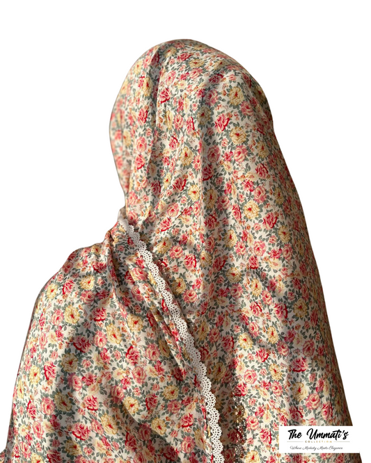 XL Prayer Hijab with Lace (Blossom Dusk)