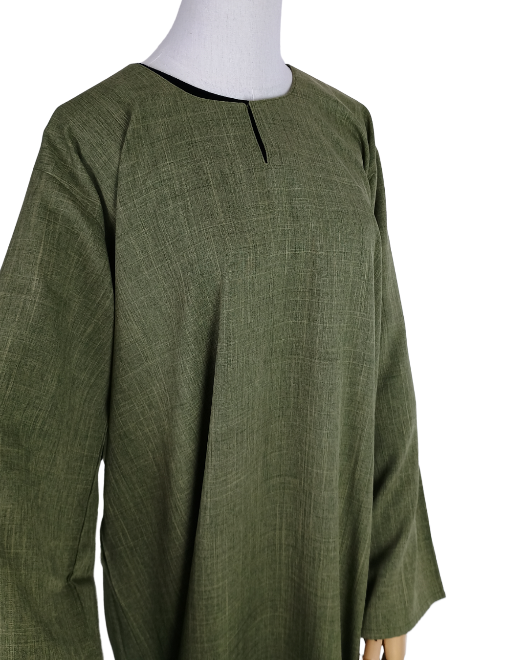 Olive Linen Abaya - Size 56