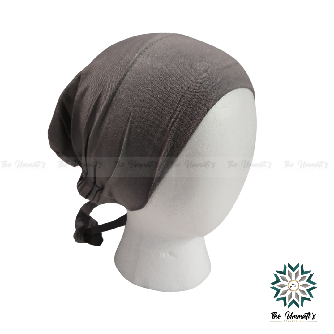 Tie Back Hijab Undercap - Charcoal