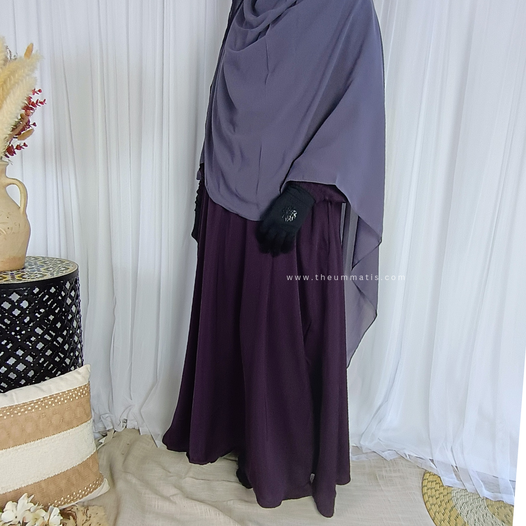 Abaya Amal - (Plum)