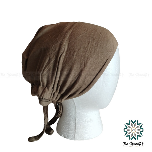 Satin Lined Hijab Undercap - Mocha