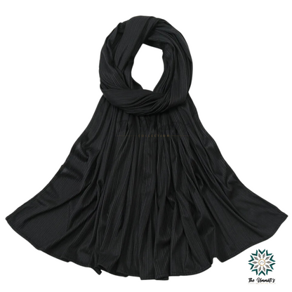 Ribbed Jersey Hijab - Black