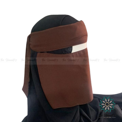 Short Elastic pull down Single Layer Niqab  - Mohagny