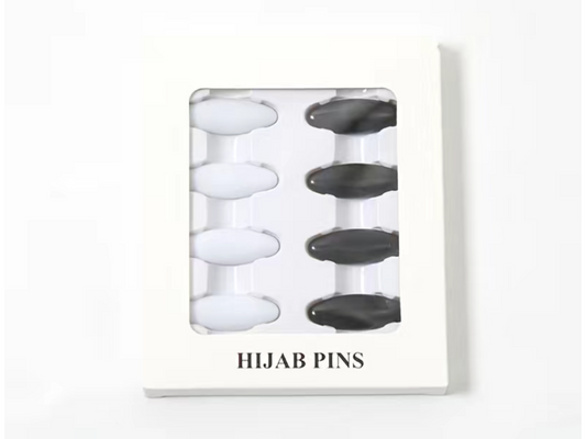 No Snag Hijab Pins - Black & White