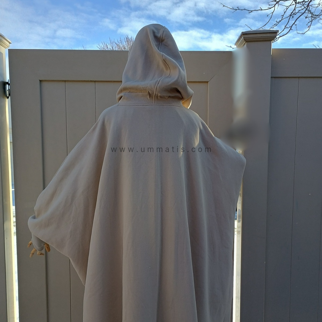 Haya Poncho - Beige Gray