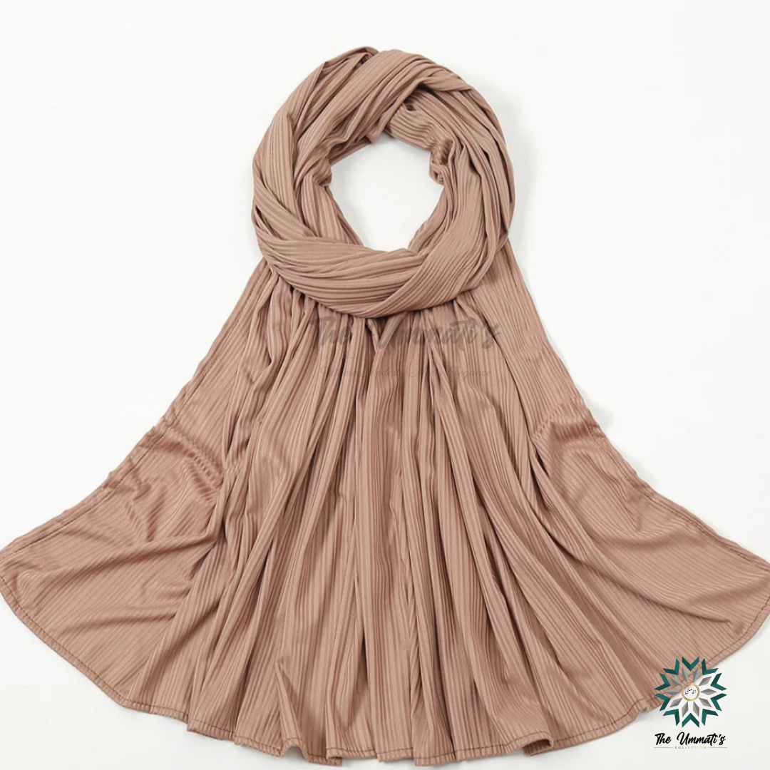 Ribbed Jersey Hijab - Dusty Rose