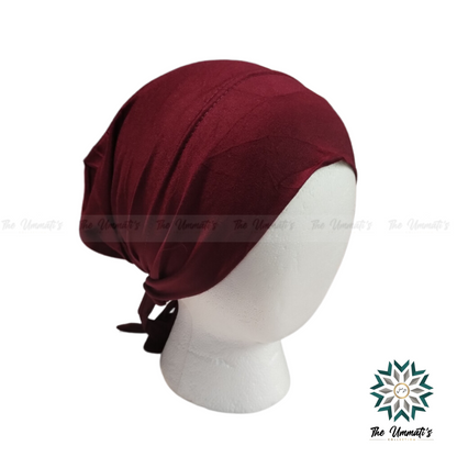 Tie Back Hijab Undercap - Burgundy
