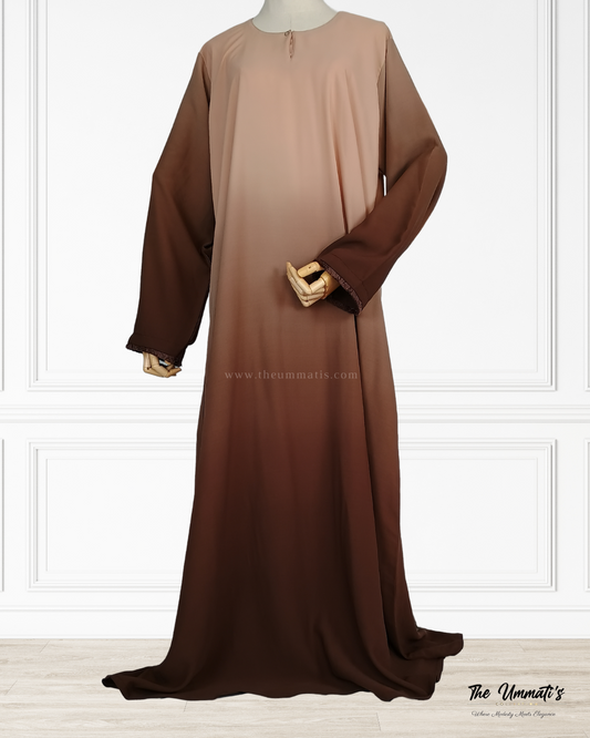 Ombre Abaya - (Cocoa Mist)