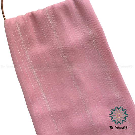 Shimmer Chiffon Hijab - Blush Pink