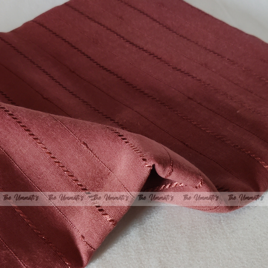 Embroided Striped Hijab - Sherbet