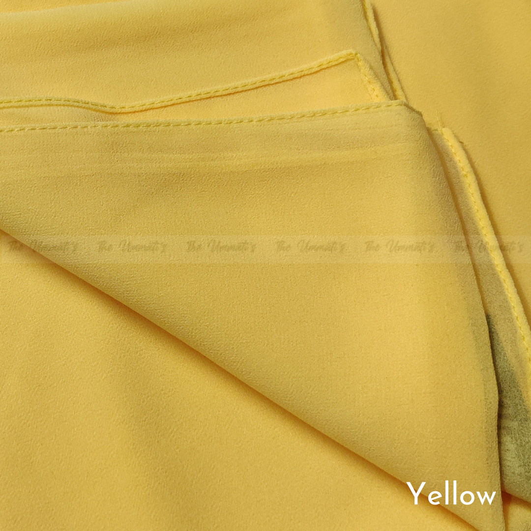 Classic Chiffon Hijab - Yellow