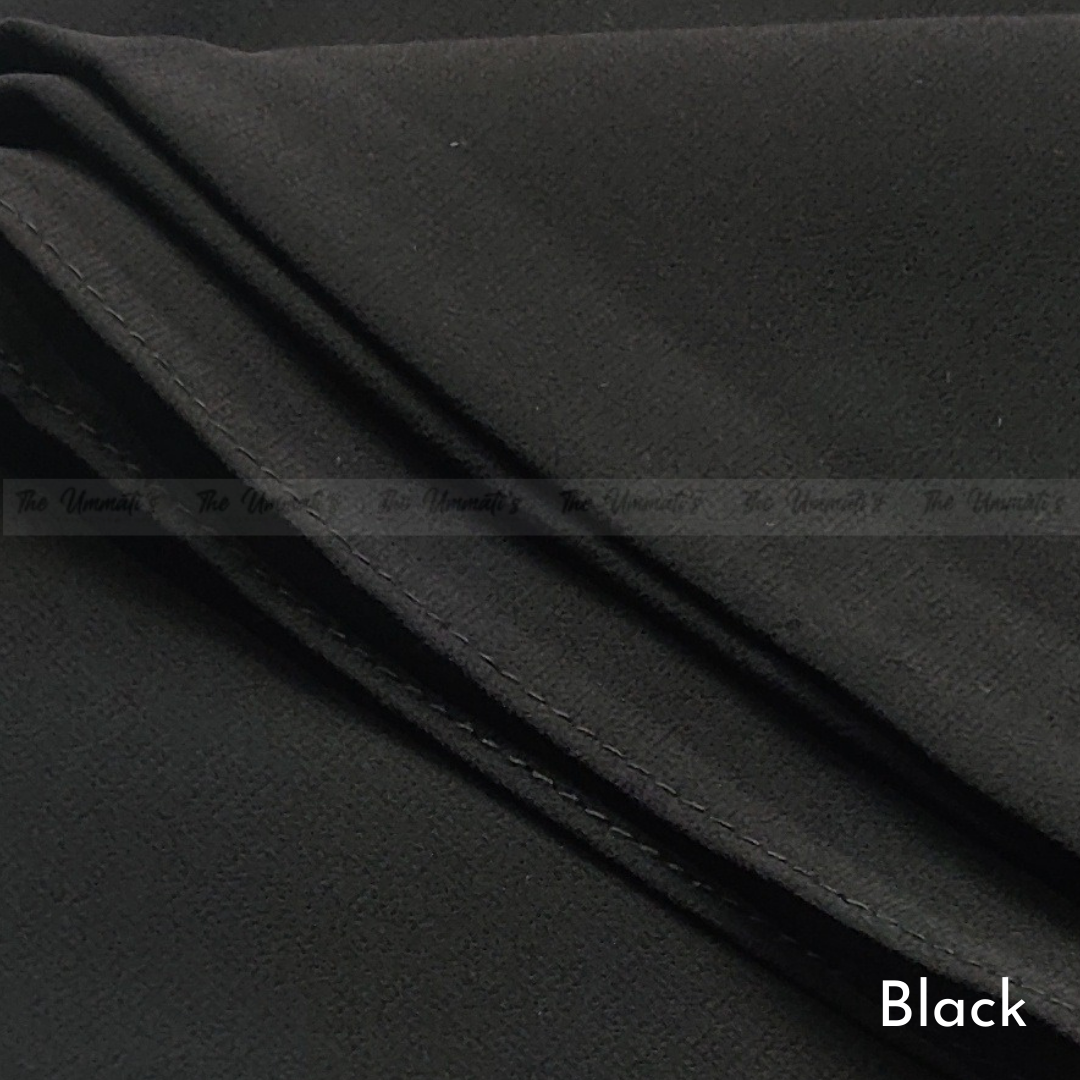 Chiffon Black Hijab | Classic Black Hijab | theummatis