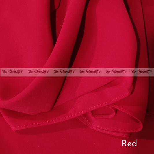 Classic Chiffon Hijab - Red