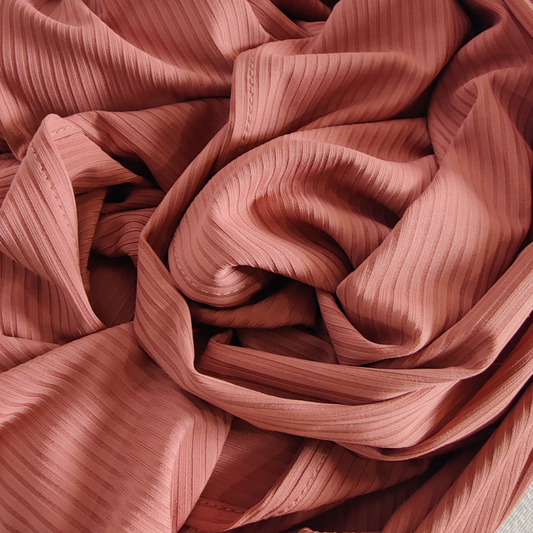 Ribbed Jersey Hijab - Rose