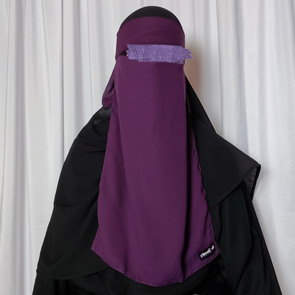 Long Single Layer Niqab - Purple (discontinued)