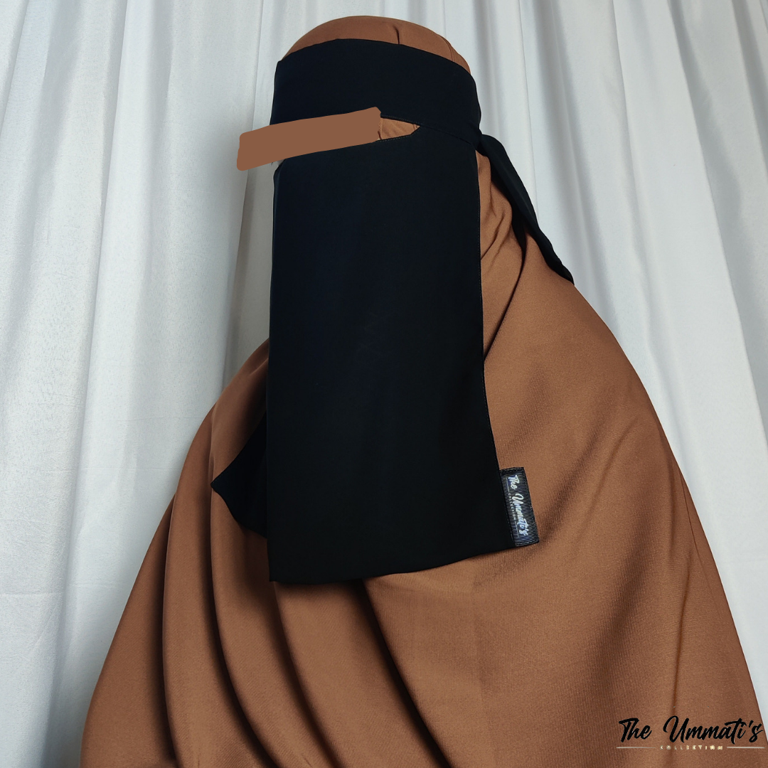 Lightweight Chiffon Niqab | Custom Black Niqab | theummatis