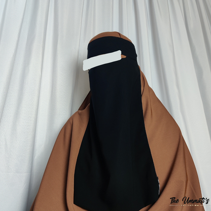 Single Layer Niqab | Black Full Niqab | theummatis