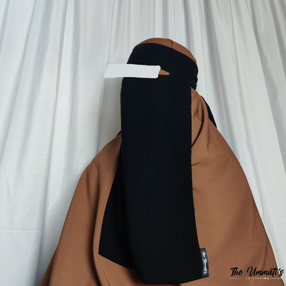 Single Layer Niqab | Black Full Niqab | theummatis