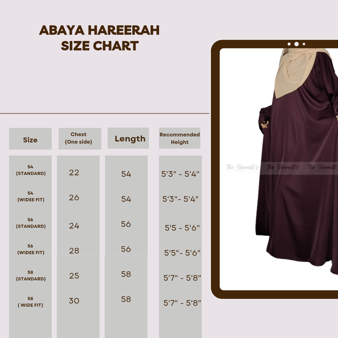 Abaya Hareerah - (Burgundy)
