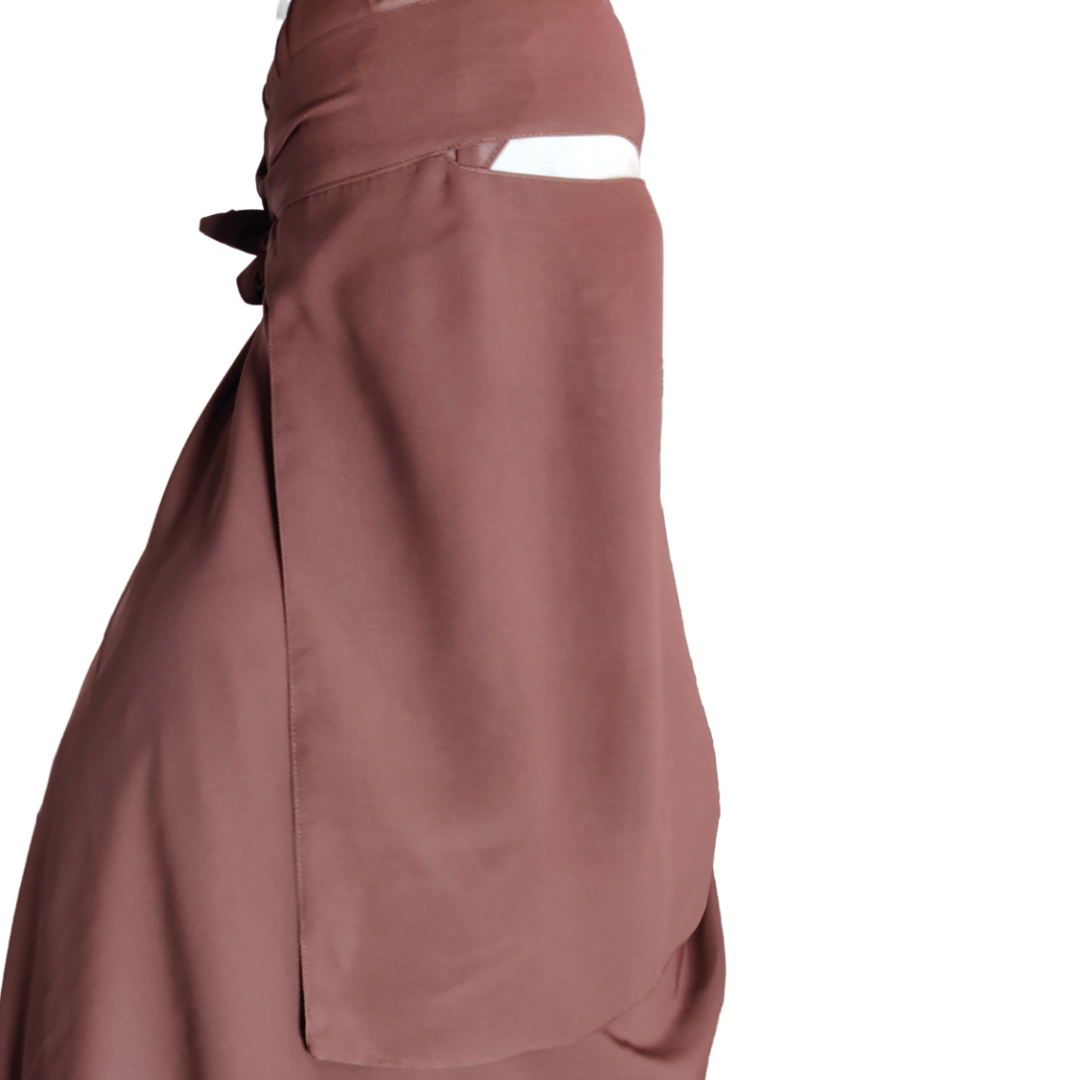 Long Single Layer Niqab (No Pinch) - Mohagny