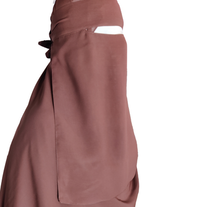 Long Single Layer Niqab (No Pinch) - Mohagny