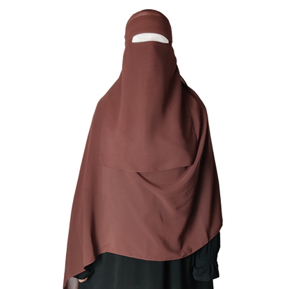 Long Single Layer Niqab (No Pinch) - Mohagny