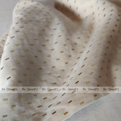 Embossed Gold Hijab - Cream