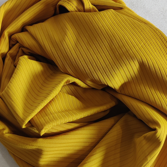 Ribbed Jersey Hijab - Mustard