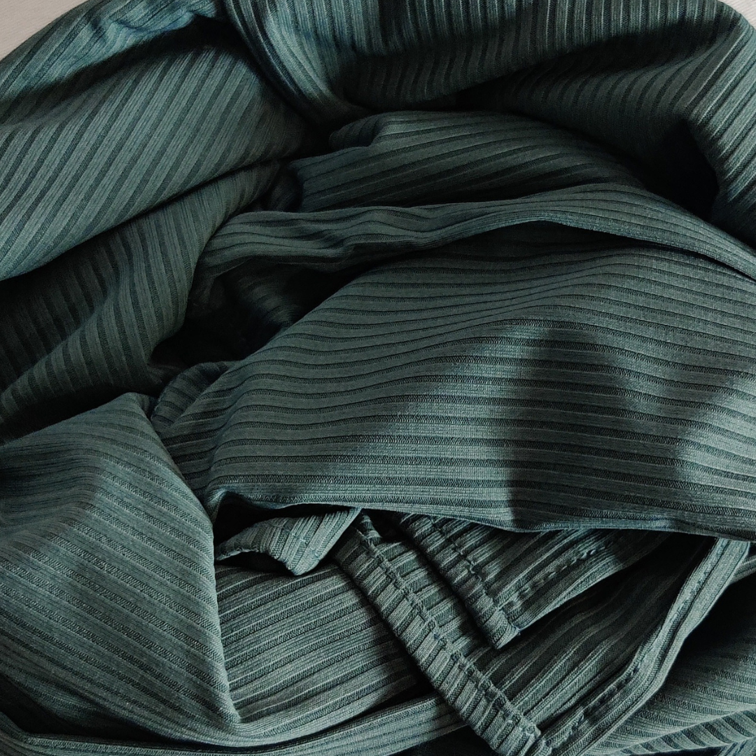 Ribbed Jersey Hijab - Emerald