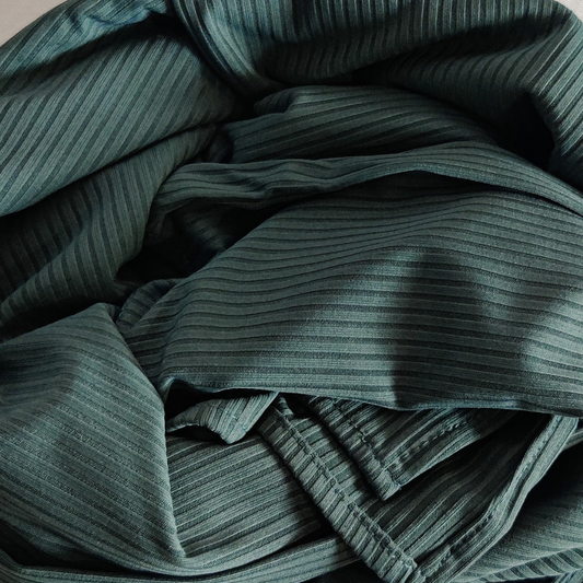 Ribbed Jersey Hijab - Emerald