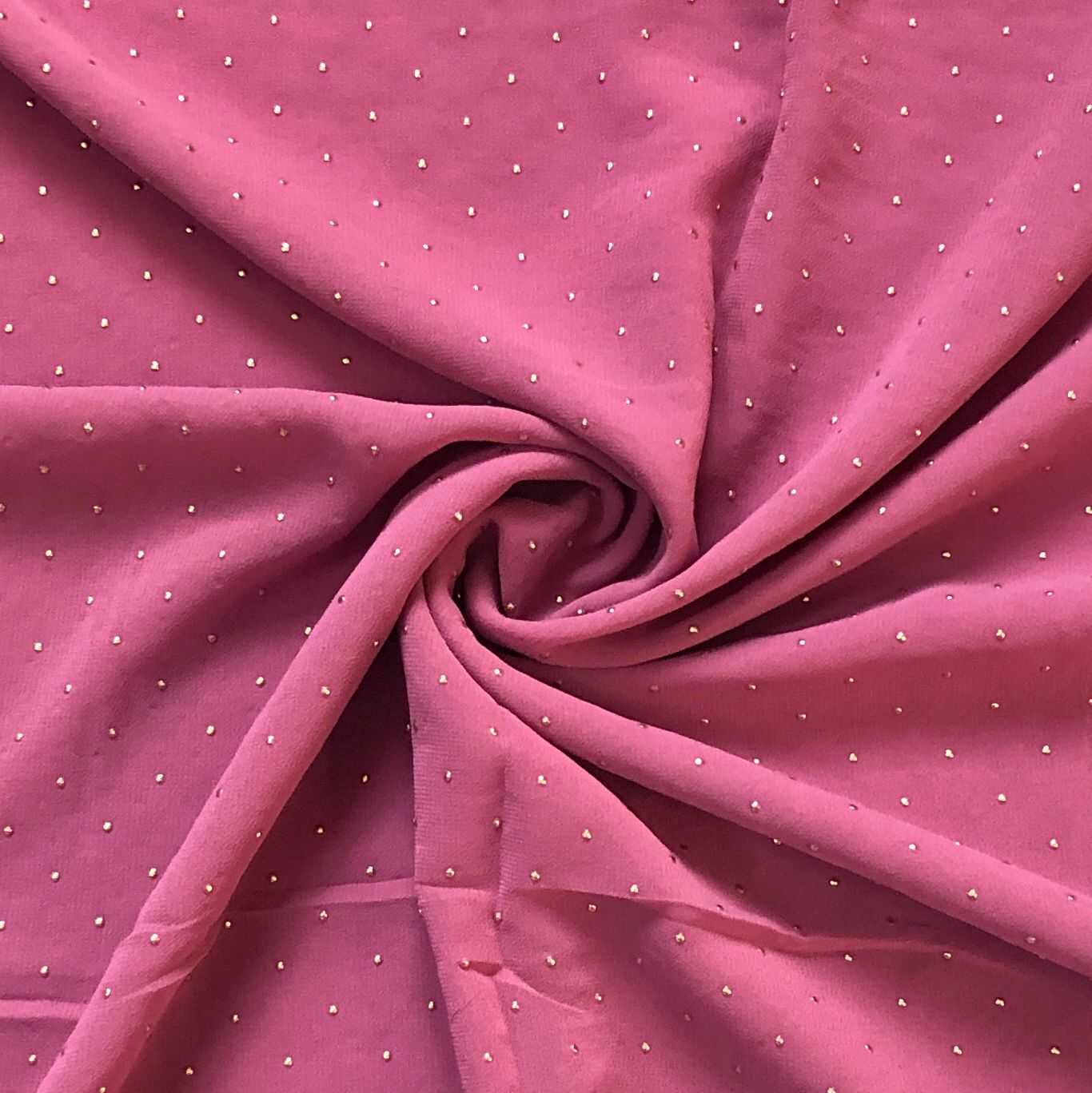 Gold Dotted Chiffon Hijab - Coral