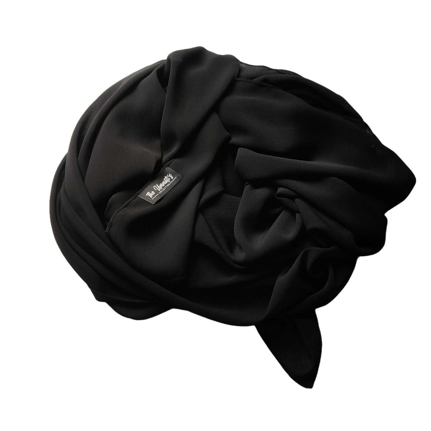 Crinkle Chiffon Hijab - Black