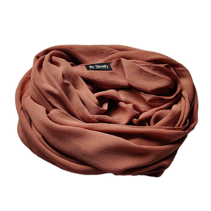 Crinkle Chiffon Hijab - Rouge