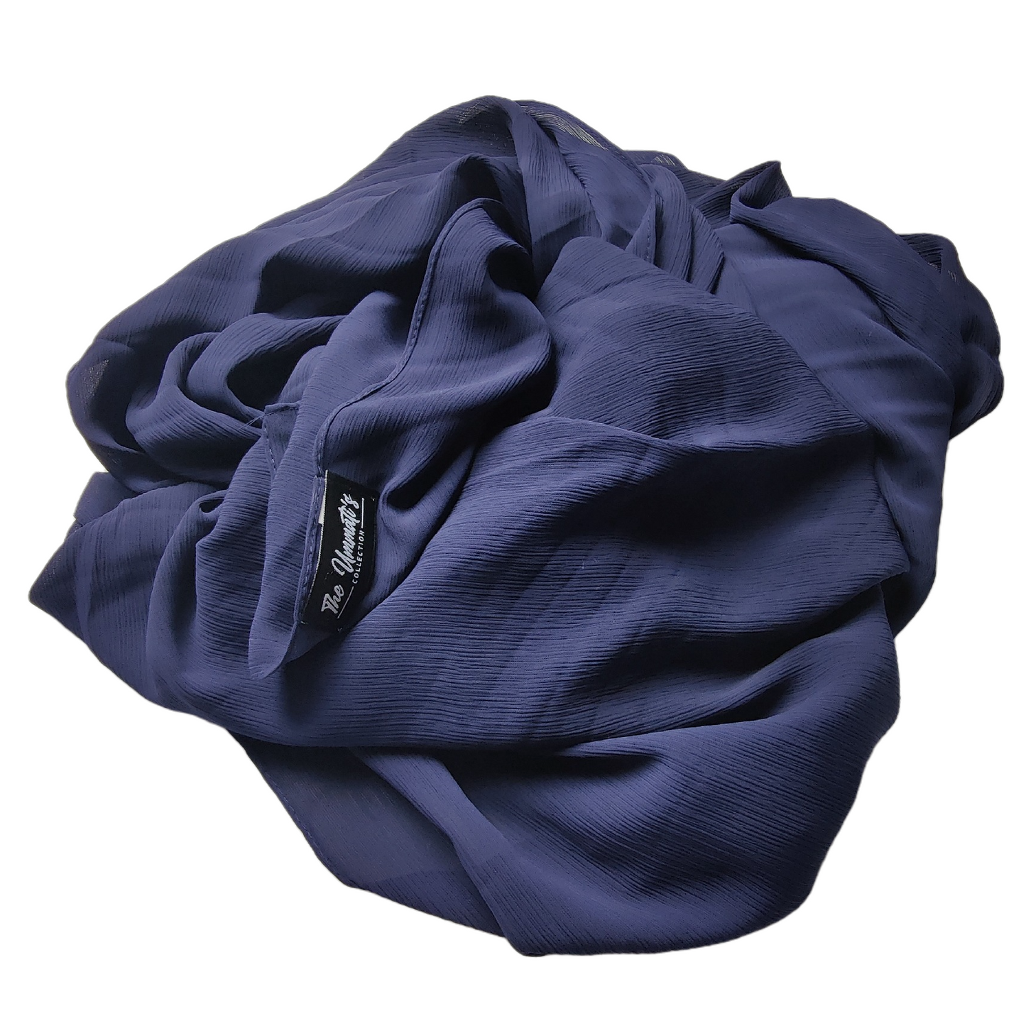 Crinkle Chiffon Hijab - Navy