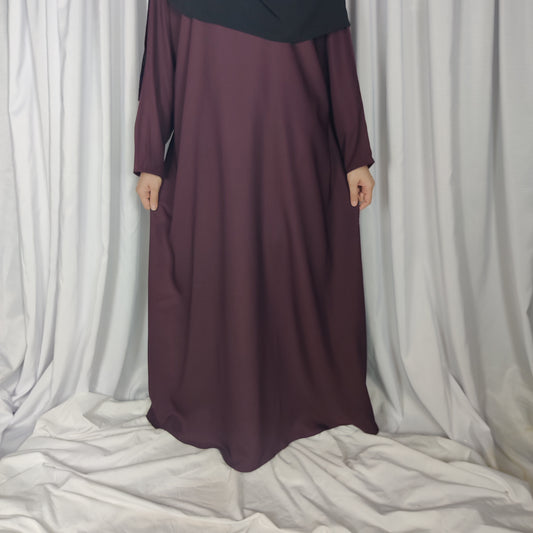 Abaya Hareerah - (Burgundy)