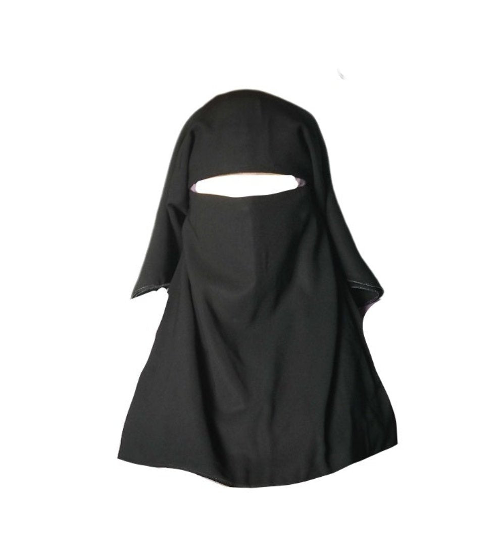 Three Layer Niqab - Black