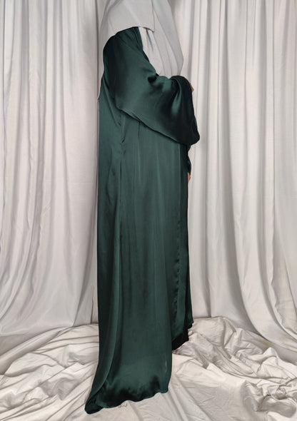Luxury Silk Coat- (Emerald)
