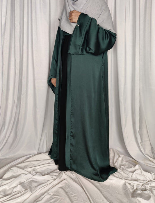 Luxury Silk Coat- (Emerald)