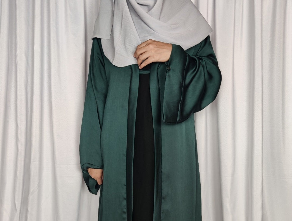 Luxury Silk Coat- (Emerald)